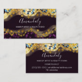 Make-upkunstenaar Glitter Gold Cosmetics Shop Eleg Visitekaartje (Voorkant / Achterkant)