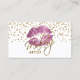 Make-upkunstenaar Gouden Confetti Stippen & Zo Roz Visitekaartje