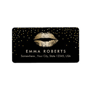 Make-upkunstenaar Gouden Lippen Confetti Beauty Sa Etiket