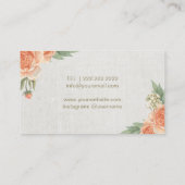 Make-upkunstenaar Gouden Lippen & Droger  Bloemen Visitekaartje (Achterkant)