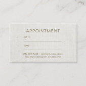 Make-upkunstenaar Gouden Lippen & Droger Salon Afs Afsprakenkaartje (Achterkant)