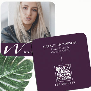 Make-upkunstenaar Haarstylist Nail Tech Beauty Sal Vierkante Visitekaartje