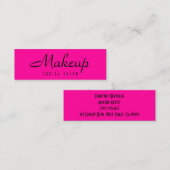 Make-upkunstenaar Heet Roze Skinny Visitekaartjes (Voorkant / Achterkant)