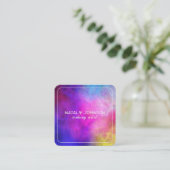 Make-upkunstenaar Kleurrijke Moderne Stijlvolle Ty Vierkante Visitekaartje (Staand voorkant)