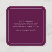 Make-upkunstenaar Kleurrijke Moderne Stijlvolle Ty Vierkante Visitekaartje (Achterkant)