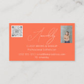 Make-upkunstenaar Lash QR LOGO Microblade Blauw Si Visitekaartje (Achterkant)