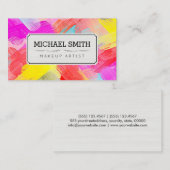 Make-upkunstenaar Moderne Abstracte Kunst #73 Visitekaartje (Voorkant / Achterkant)