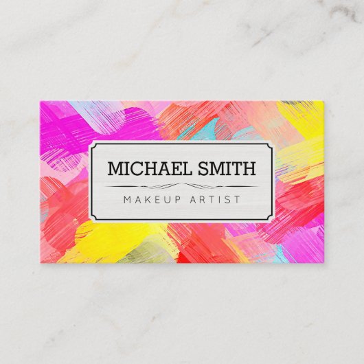 Make-upkunstenaar Moderne Abstracte Kunst #73 Visitekaartje (Voorkant)