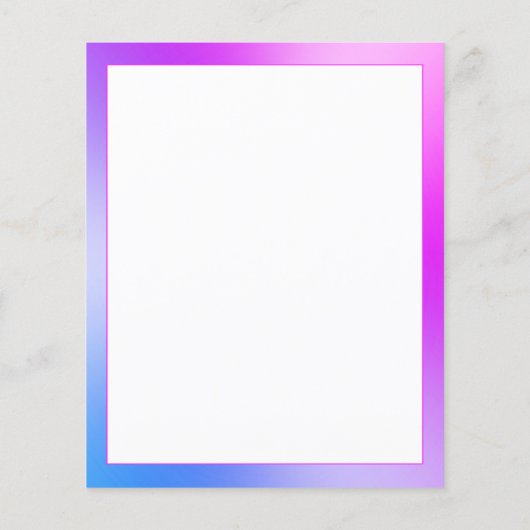 Make-upkunstenaar Paarse Witte en Blauwe Tekst Sja Flyer (Achterkant)