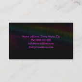 Make-upkunstenaar Retro Zwart Paarse Roze Gradiënt Visitekaartje (Achterkant)