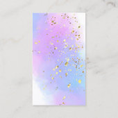 Make-upkunstenaar Social Media Foto QR-code paarse Visitekaartje (Achterkant)