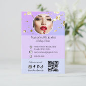 Make-upkunstenaar Sociale Media Foto Digitale Zake Kaart (Staand voorkant)