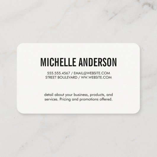 Make-upkunstenaar / Tan Visitekaartje (Achterkant)