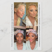 Make-upkunstenaar voor en na Flyer (Achterkant)