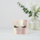 Make-upkunstenaar Wenkbrauw Eye Lashes Roos Ivory  Vierkante Visitekaartje (Staand voorkant)