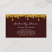 Make-upkunstenaar Wimper Drips Bourgondië Uniek Go Visitekaartje (Achterkant)