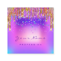 Make-upkunstenaar Wimper Logo Paarse Gouden Drips 