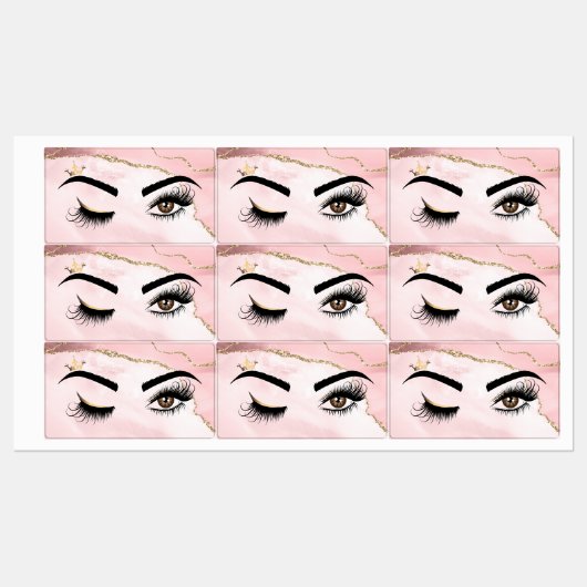 Make-upkunstenaar Wink Eye Beauty Blush Pink Agaat Labels (Vel)