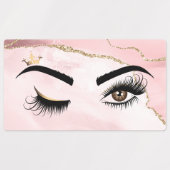 Make-upkunstenaar Wink Eye Beauty Blush Pink Agaat Labels (Design 1)