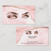 Make-upkunstenaar Wink Eye Beauty Blush Pink Agaat Visitekaartje (Voorkant / Achterkant)