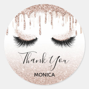 Make-upkunstenaar Wink Eye Brown Eye Beauty Salon  Ronde Sticker