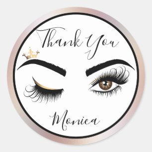 Make-upkunstenaar Wink Eye Brown Eye Beauty Salon  Ronde Sticker
