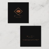 Make-upkunstenaar Zwart Lips Koper Roos Goud Lijst Vierkante Visitekaartje (Voorkant / Achterkant)