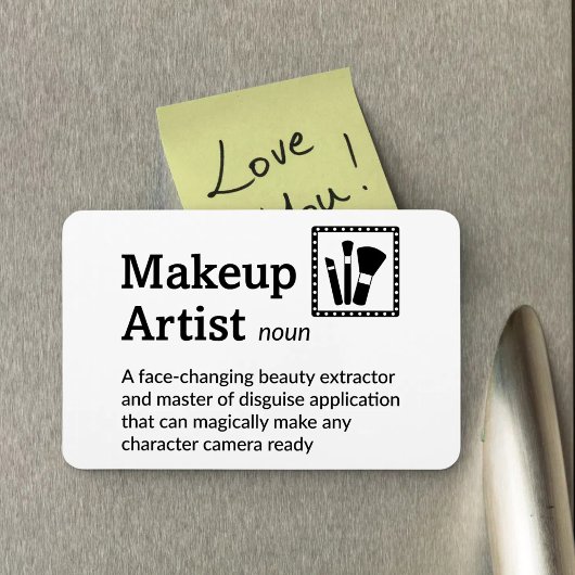 Make-upkunstenaarsdefinitie - het vastgestelde lev magneet