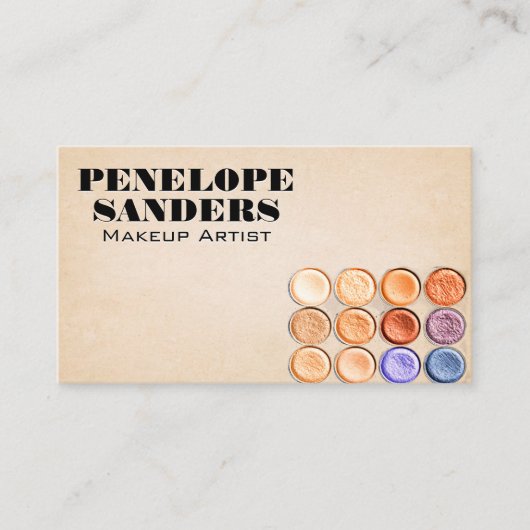 Make-upkwasten en foundation visitekaartje (Voorkant)