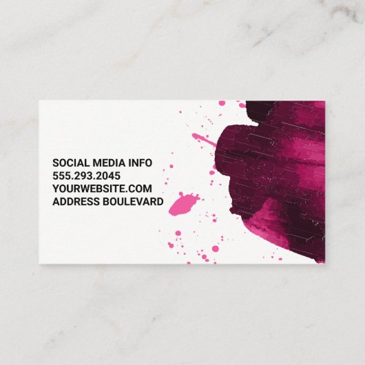 Make-upkwasten en -set | Geborstelde Foundation Visitekaartje (Achterkant)