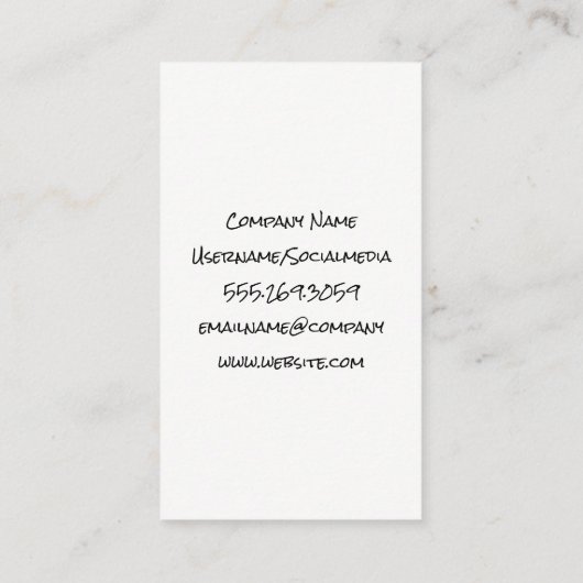 Make-upkwasten | Glanzende Bokeh visitekaartje (Achterkant)