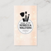 Make-upkwasten | Glitterende Achtergrond Visitekaartje (Voorkant)