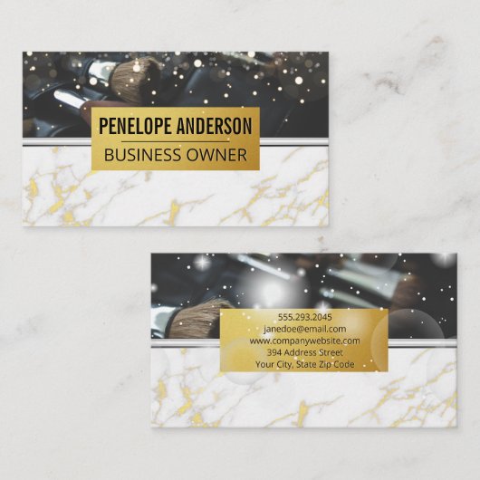 Make-upkwasten | Gloeiend Visitekaartje (Voorkant / Achterkant)