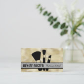 Make-upkwasten | Gouden Folie Glans Visitekaartje (Staand voorkant)