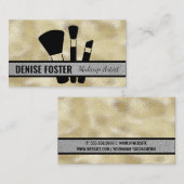 Make-upkwasten | Gouden Folie Glans Visitekaartje (Voorkant / Achterkant)