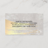 Make-upkwasten | Gouden Kwast Achtergrond Visitekaartje (Achterkant)