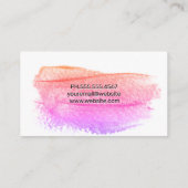 Make-upkwasten | Kwaststreek Visitekaartje (Achterkant)