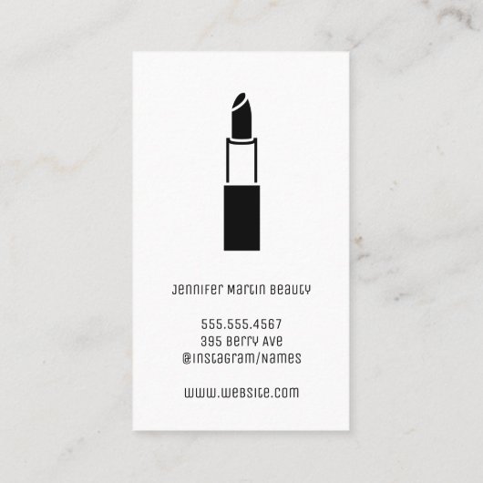 Make-upkwasten | Visagist Visitekaartje (Achterkant)