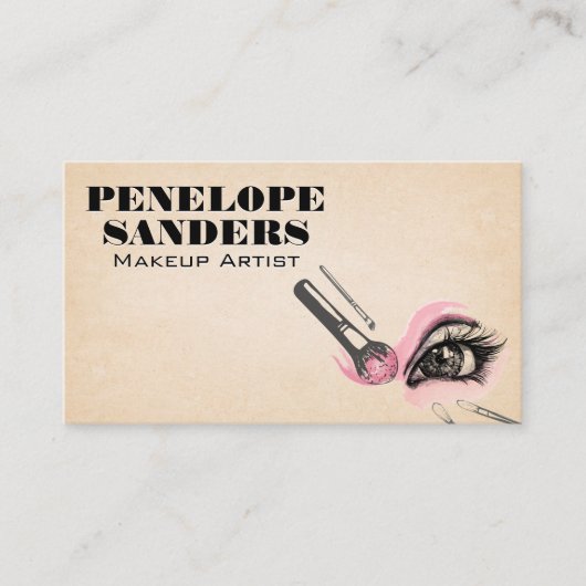 Make-upkwasten | Wimpers Visitekaartje (Voorkant)