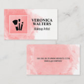 Make-upkwastpictogram | Waterverf Klantenkaartje (Voorkant / Achterkant)