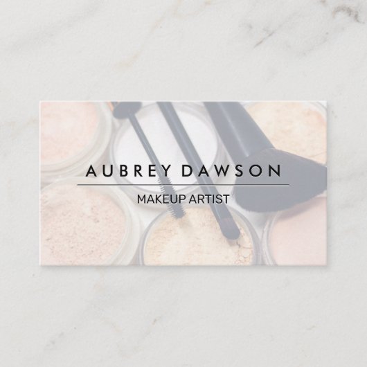 Make-uppalet | Make-upborstels Visitekaartje (Voorkant)