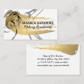 Make-uppenselen | Goud | Woman Beauty Visitekaartje (Voorkant / Achterkant)