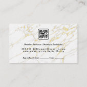 Make-uppenselen | Salonschaar Logo Afsprakenkaartje (Achterkant)