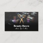 Make-uppenselen | Salonschaar Logo Afsprakenkaartje (Voorkant)