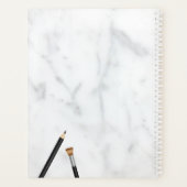 Make-upproducten Flatlay Illustratie Met Naam Planner (Achterkant)
