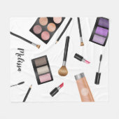 Make-upproducten Illustratie & Gepersonaliseerde N Fleece Deken (Voorkant (Horizontaal))