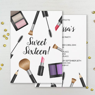 Make-upproducten Sweet Sixteen Verjaardagsfeestje Kaart