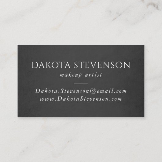 Make-upprofessional | Zwart amberbruine ogen Visitekaartje (Achterkant)