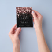 Make-upschönheits-Salon-Rosa-Glitzer-Preisliste Flyer (Hand)