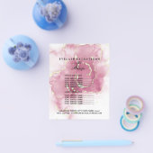 Make-upschönheits-Salon-Rosen-Glitzer-Preisliste F Flyer (Enkel)